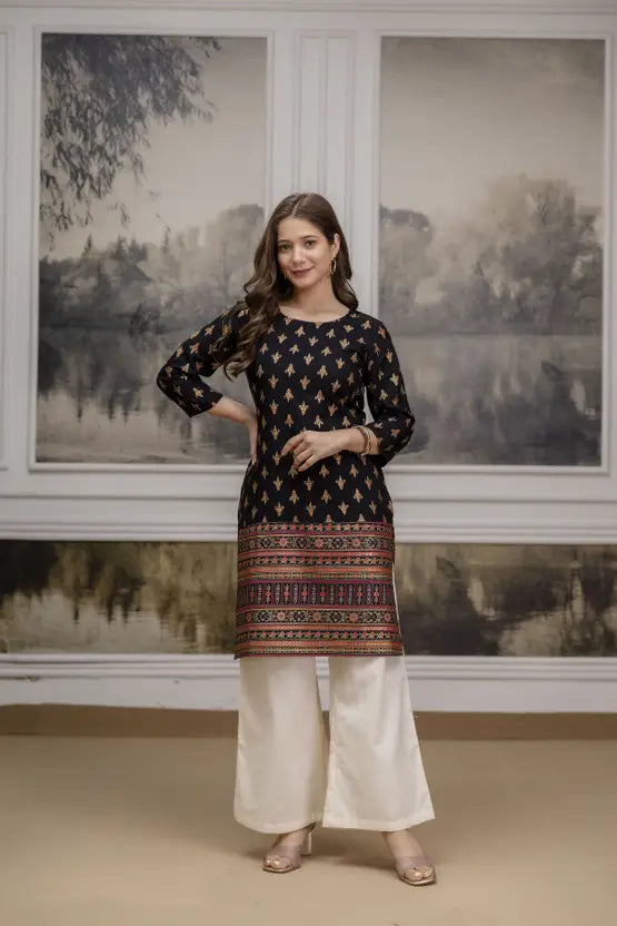 Midnight Festive Print Kurta