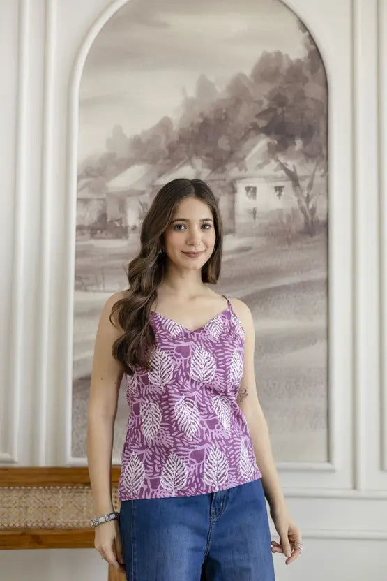 Modern Bloom Purple Tunic