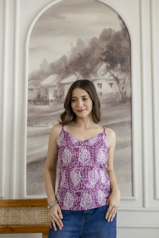 Modern Bloom Purple Tunic