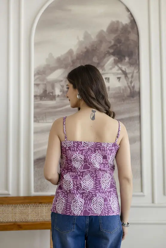 Modern Bloom Purple Tunic