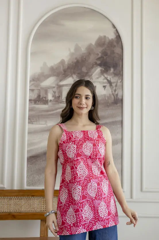 Blush Bloom Printed Tunic