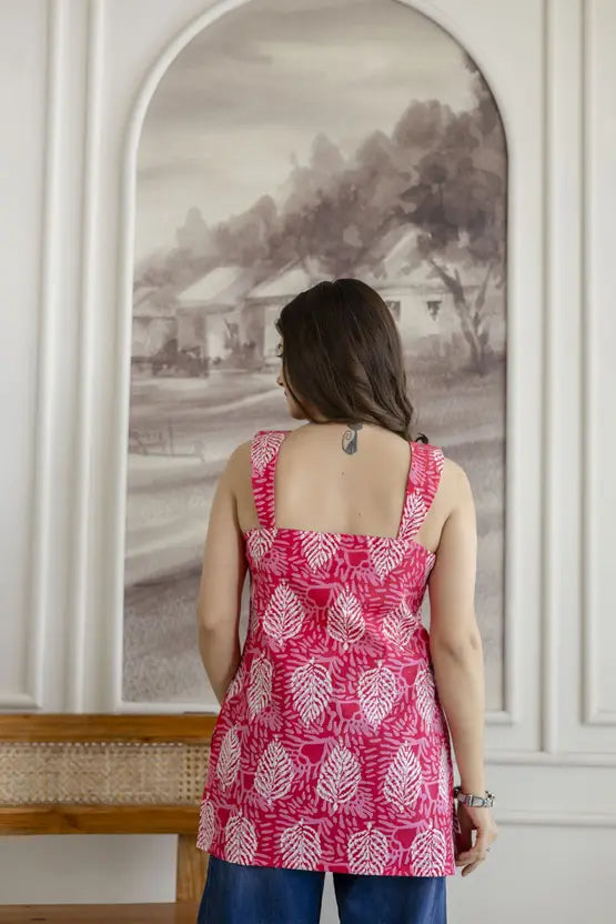 Blush Bloom Printed Tunic