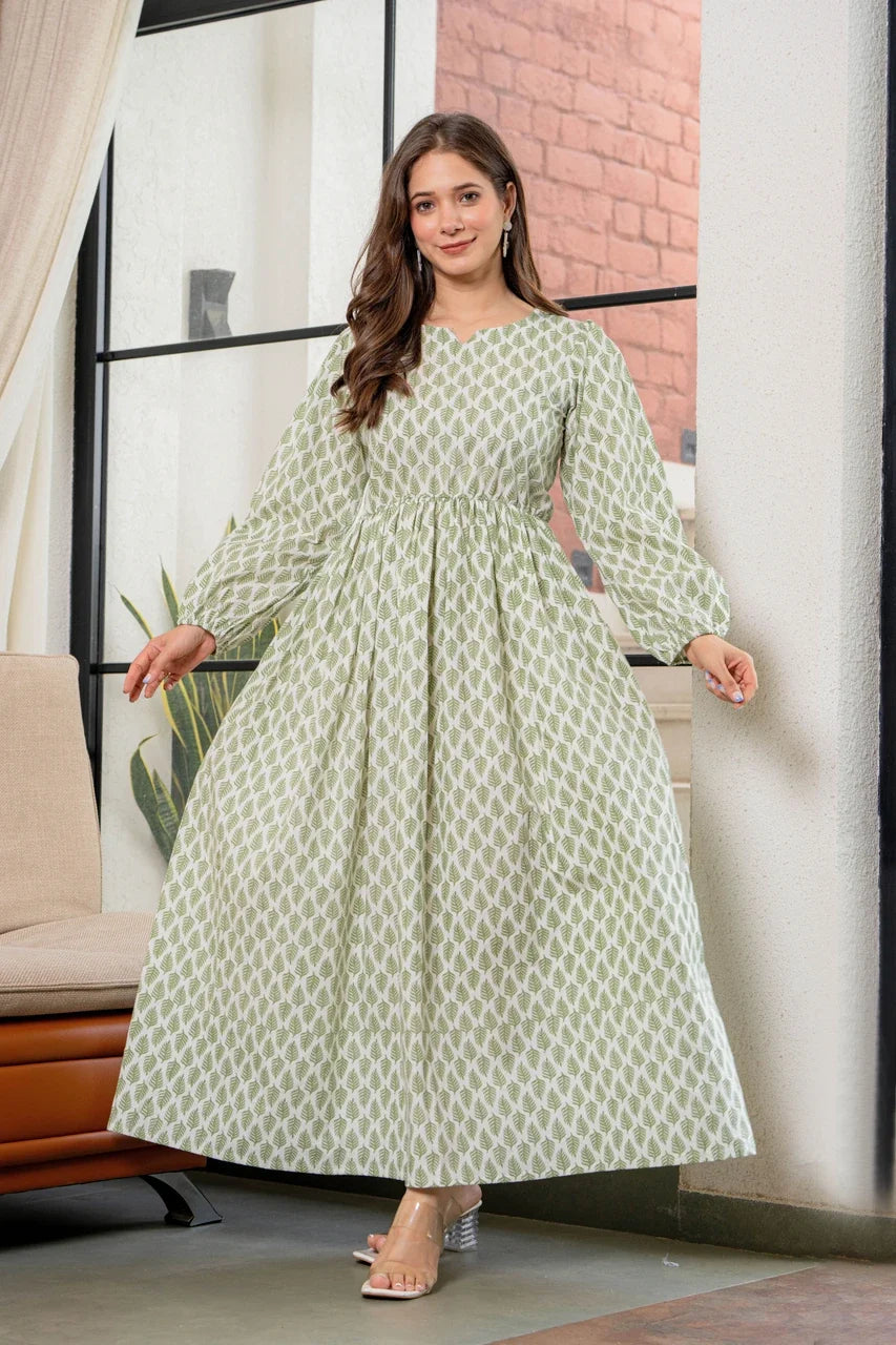 Green Meadow Printed Maxi Dress