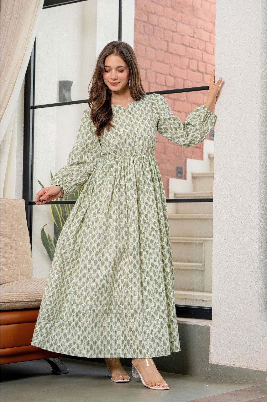 Green Meadow Printed Maxi Dress