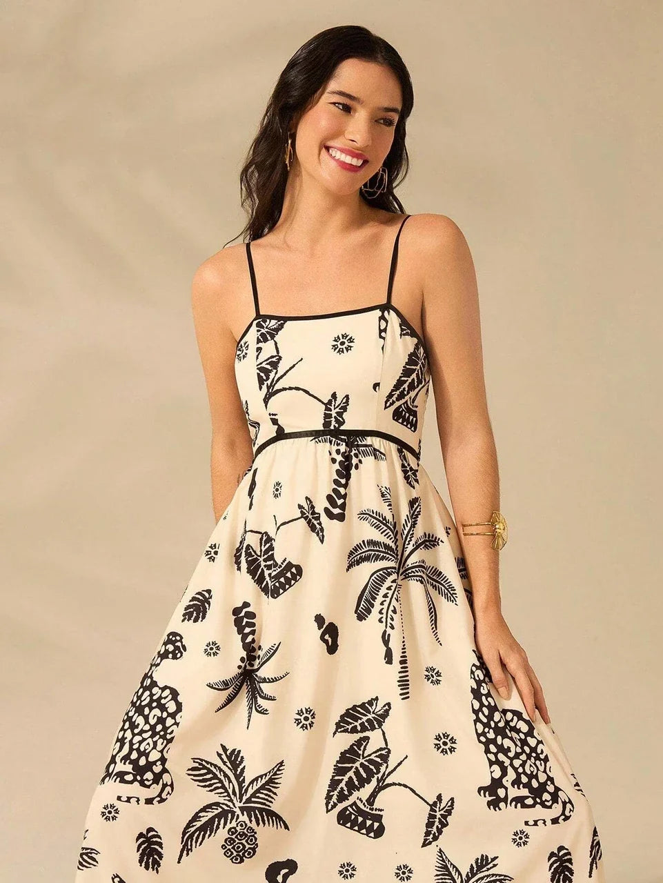 Blooming Pearl Fit & Flare Maxi Dress