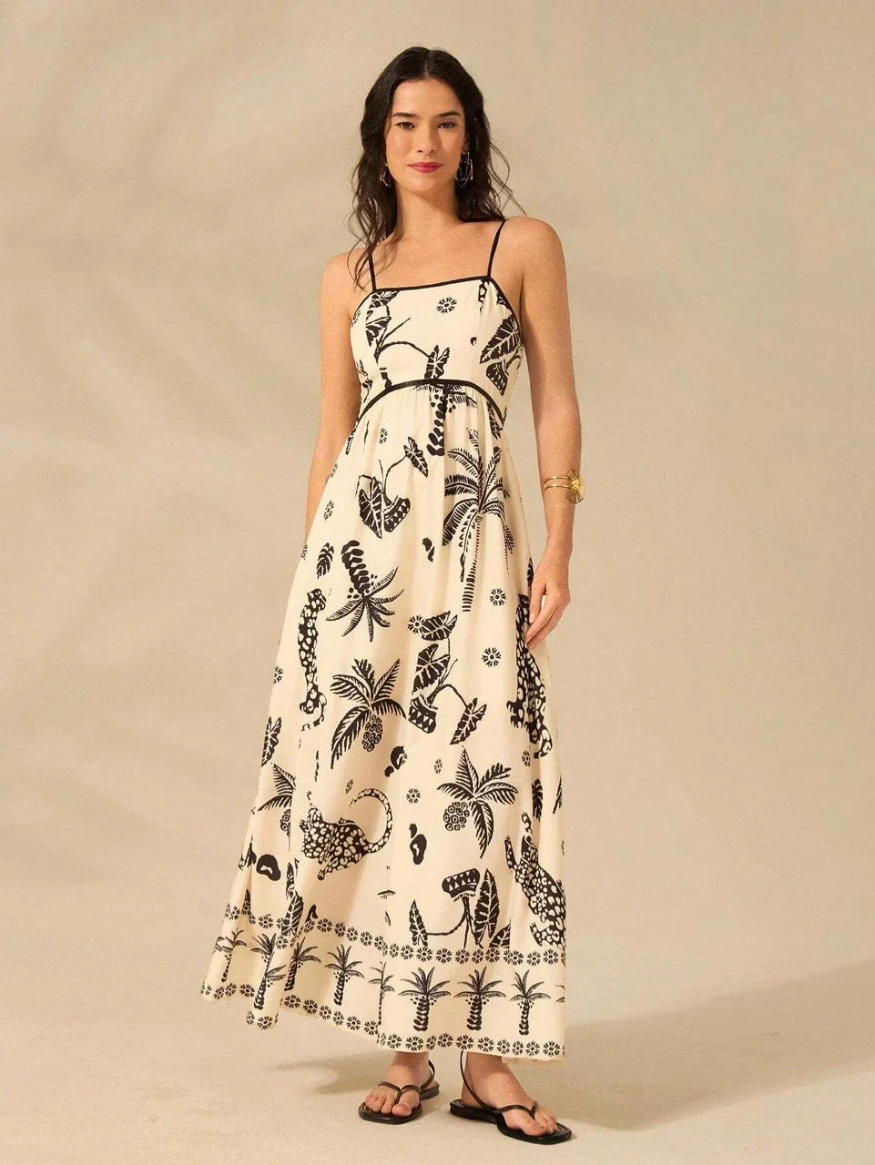 Blooming Pearl Fit & Flare Maxi Dress