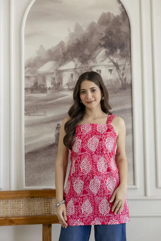 Blush Bloom Printed Tunic