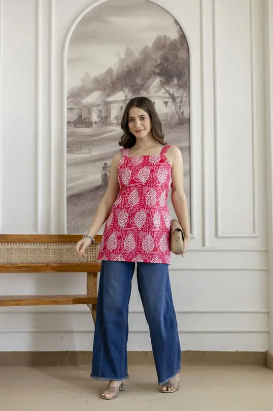 Blush Bloom Printed Tunic