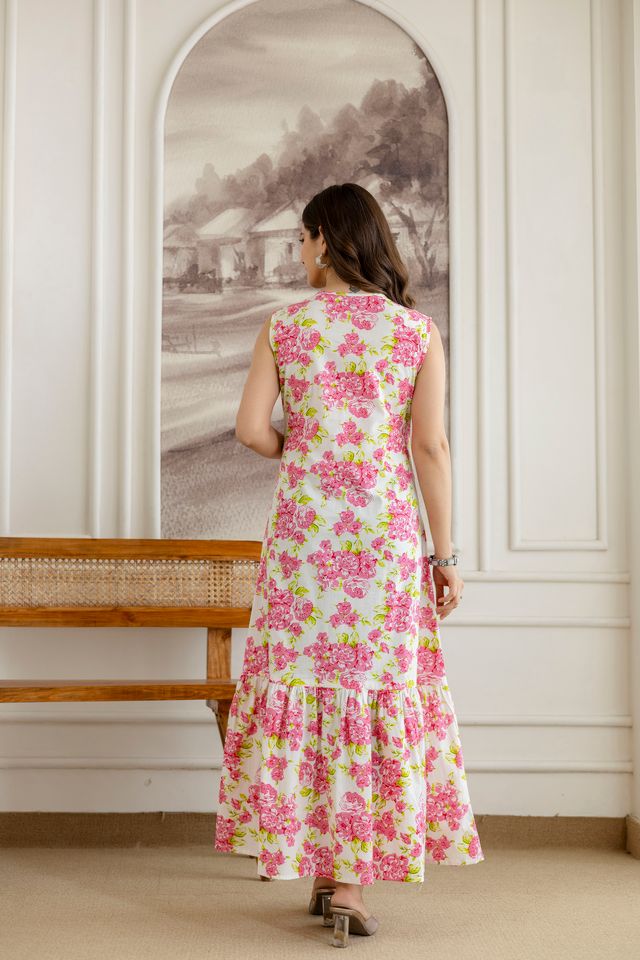 White Petal Grace Maxi Dress