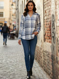 Classic Charm White Checks Printed Shirt