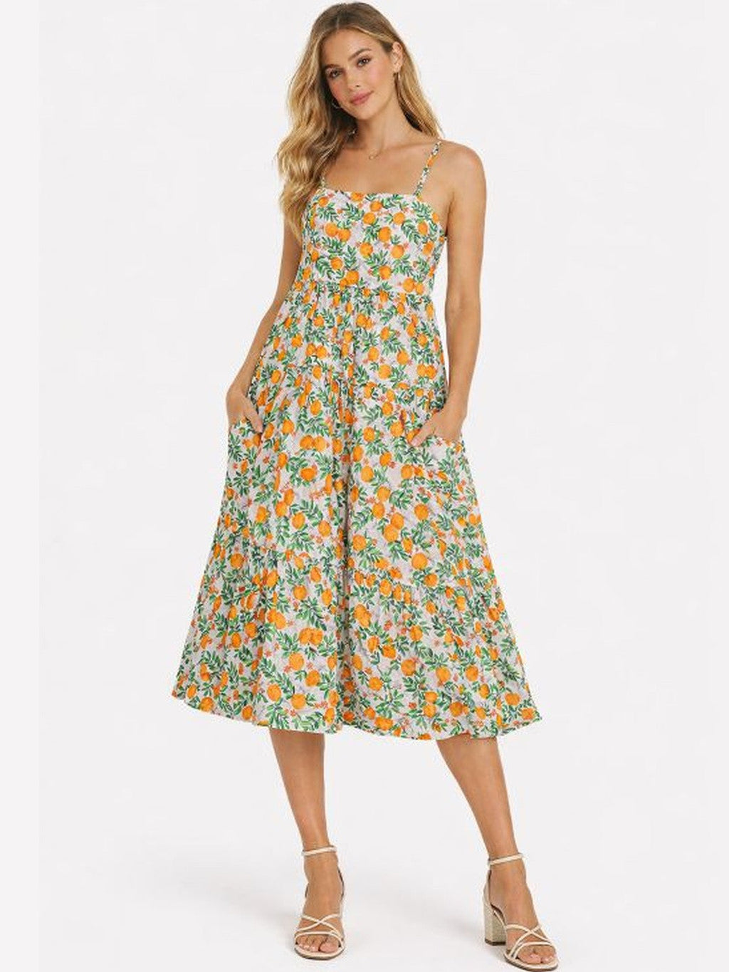 Blossom Breeze A-Line Midi Dress