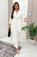 White Chikankari Kurta Set