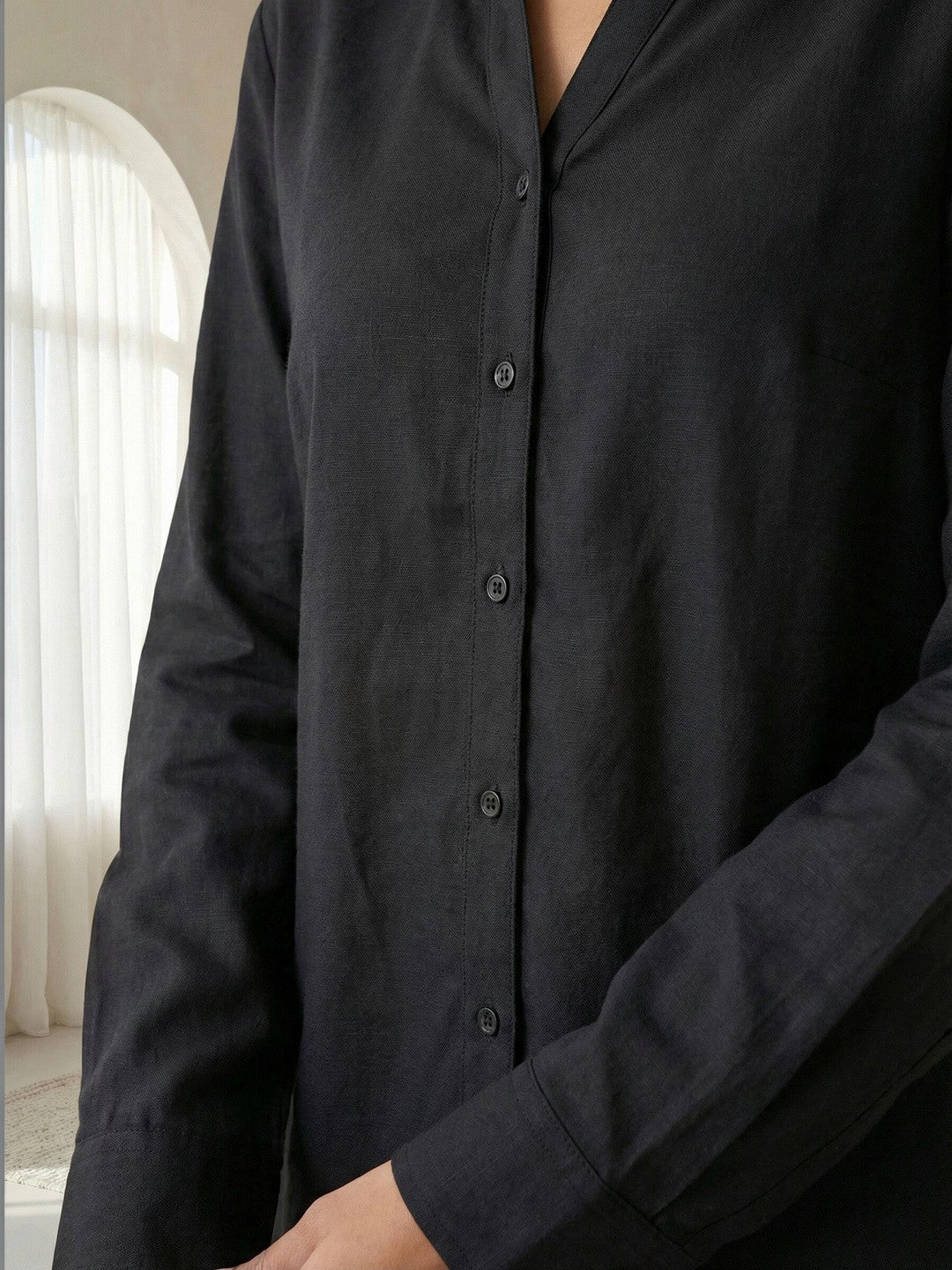 Midnight Classic Solid Cotton Shirt