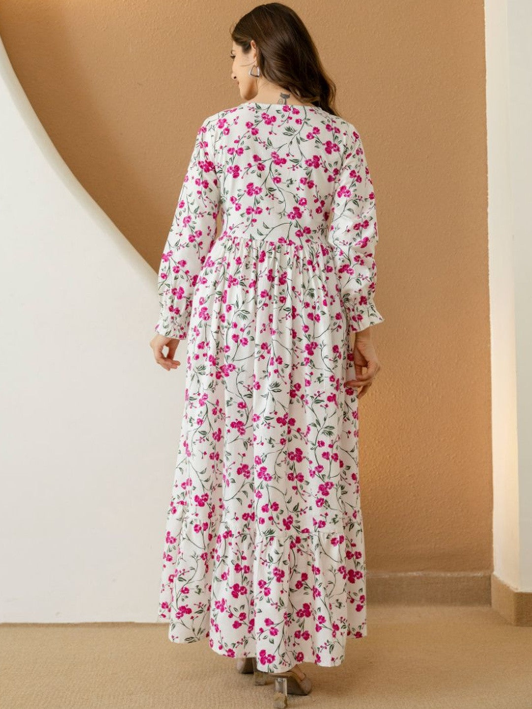 White Meadow Floral Maxi Dress