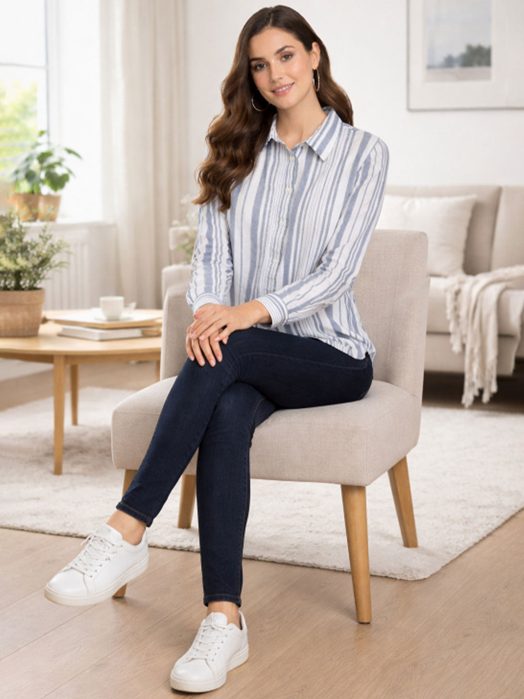 White Stripe Elegance Shirt