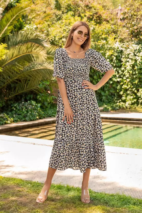 Charming Printed Maxi Dress