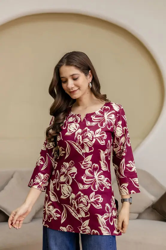 Timeless Bloom Maroon Kurta