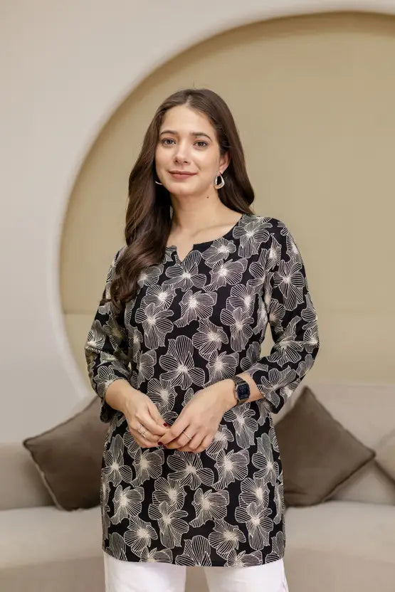 Timeless Bloom Noir Kurta