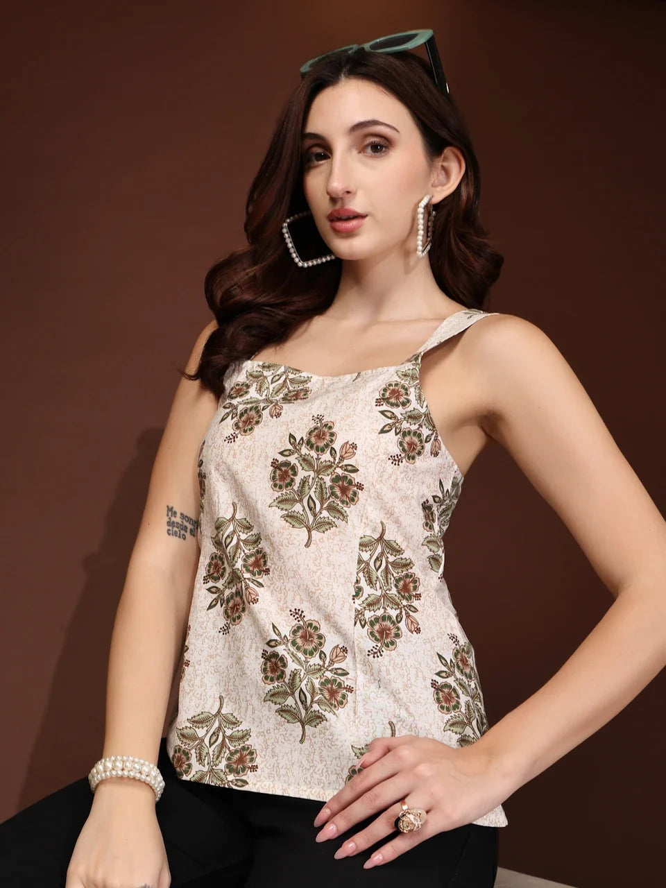 Mocha Grace Printed Top