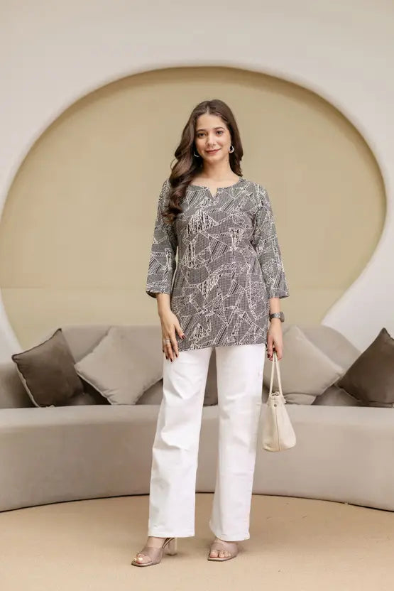 Modern Muse Geo Print Short Kurta