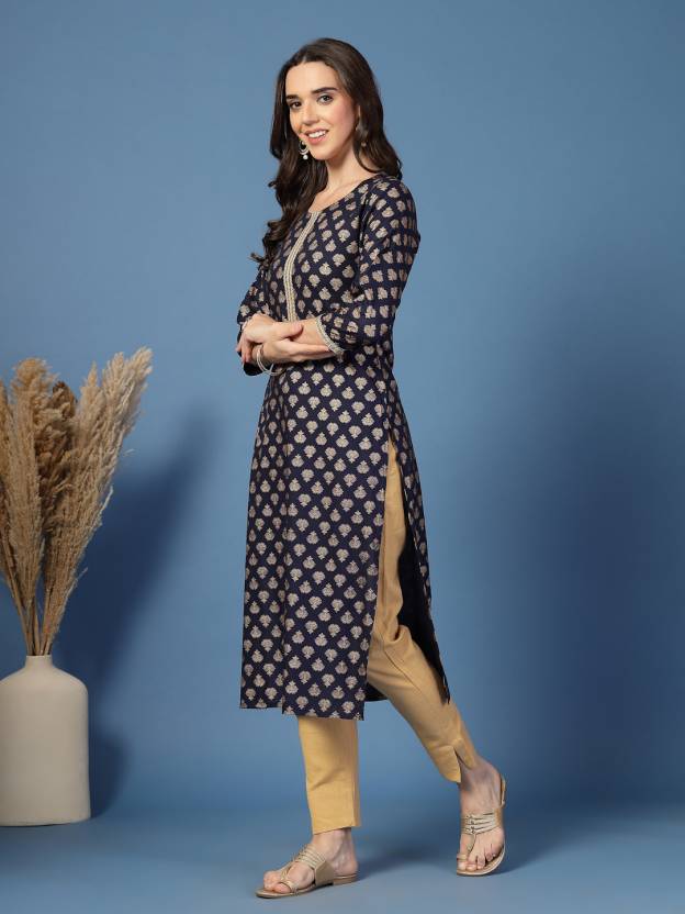 Blue Blossom Printed Kurta