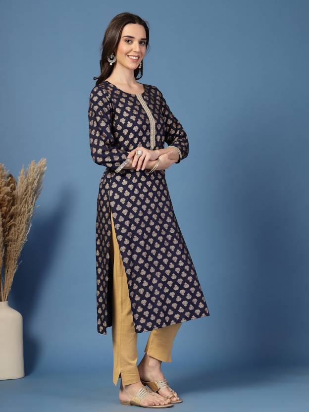 Blue Blossom Printed Kurta