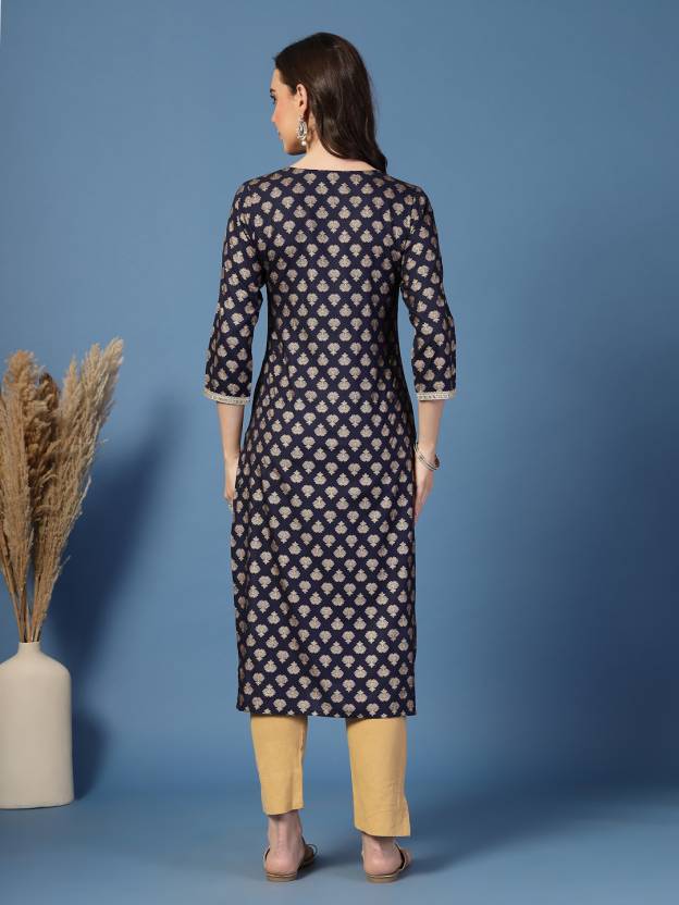 Blue Blossom Printed Kurta