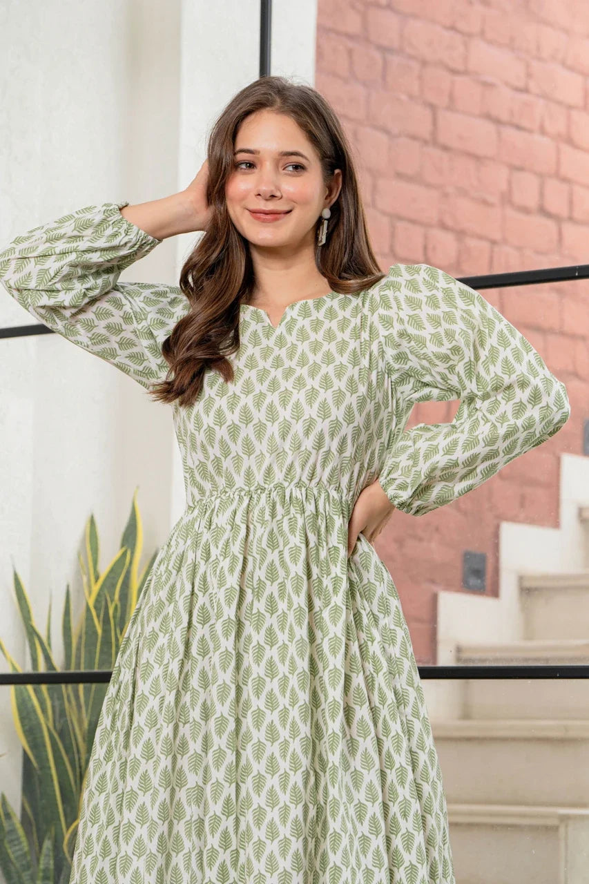 Green Meadow Printed Maxi Dress