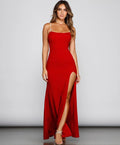 Classic Red Slim Fit Asymmetric Dress