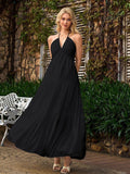 Black Charm A-Line Maxi Dress