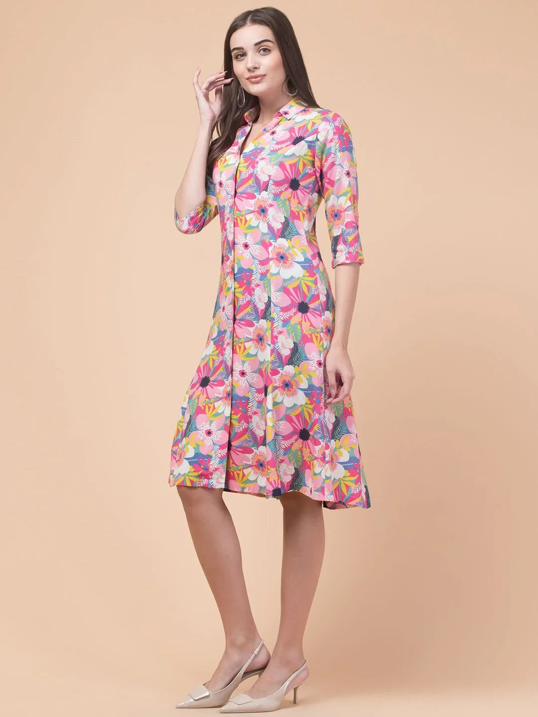 Classic Rayon Shirt Dress