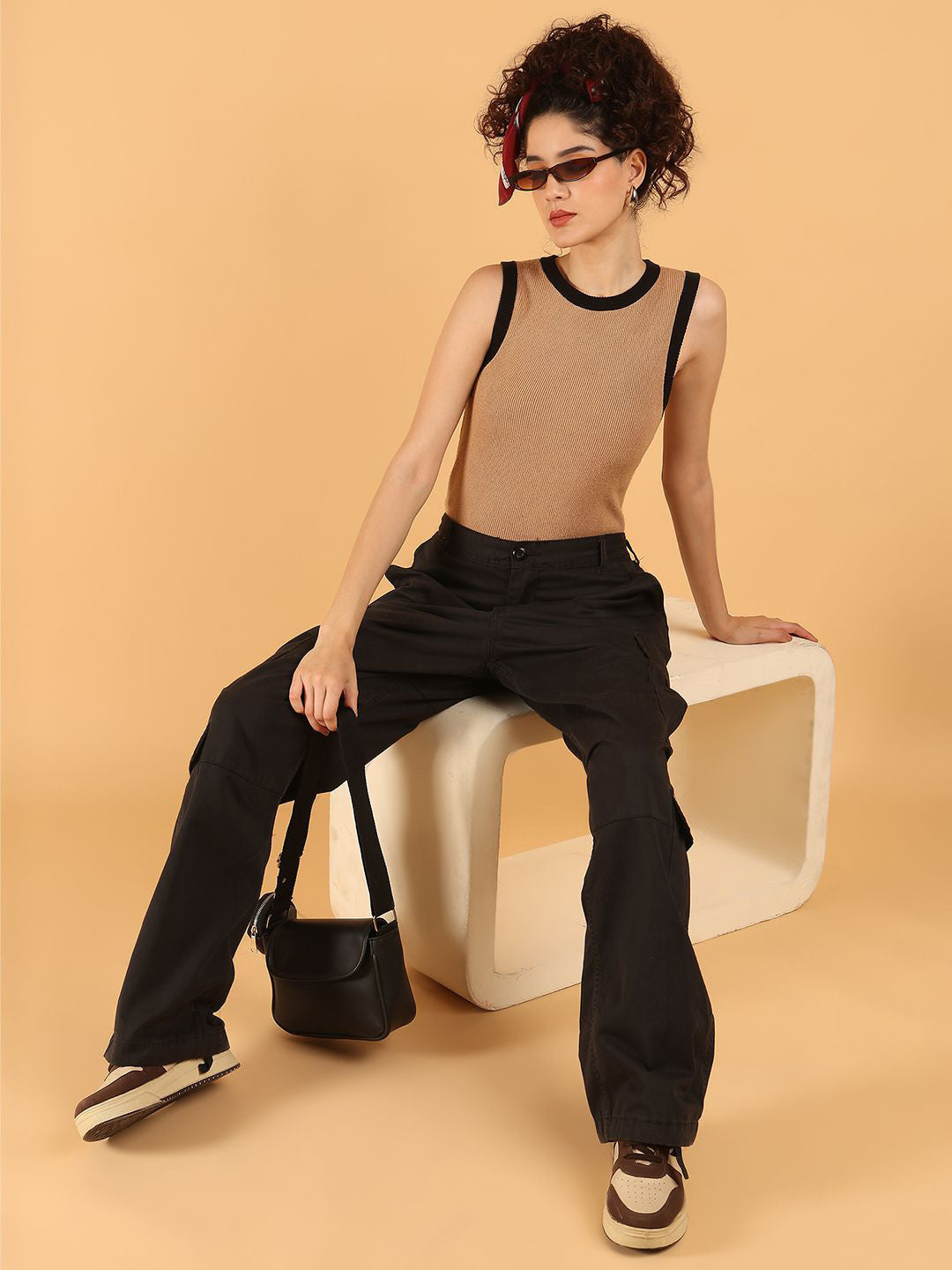Cocoa Charm Sleeveless Sweater