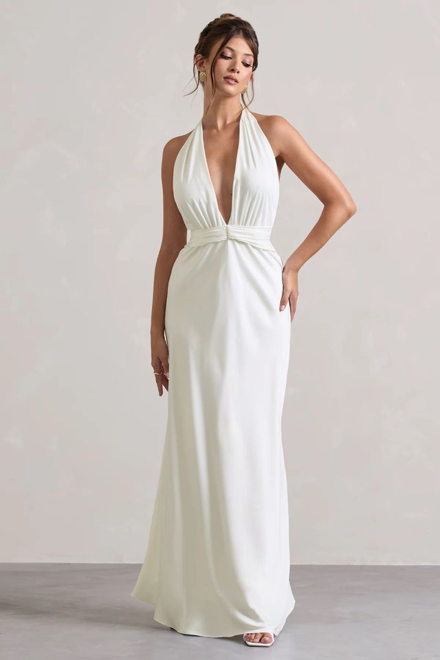 Glamorous White Maxi A-Line Dress