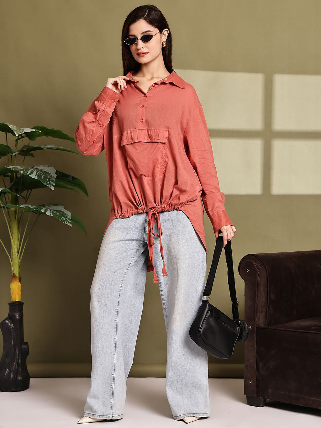 Rust Classic Spread Collar Shirt