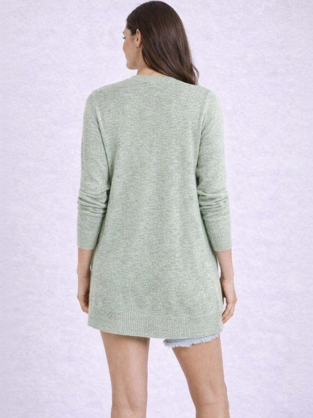 Green Luxe Open Front Shrug