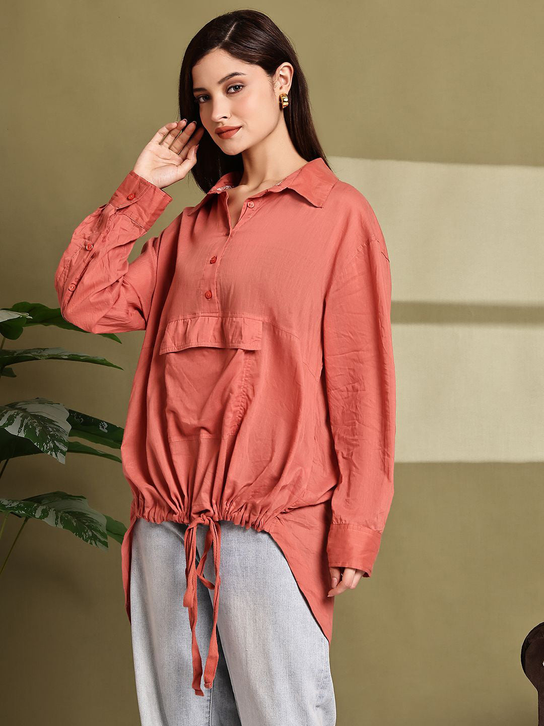 Rust Classic Spread Collar Shirt