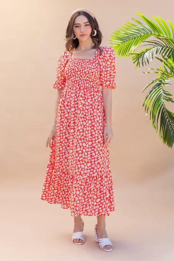 Enchanting Printed Maxi Dress