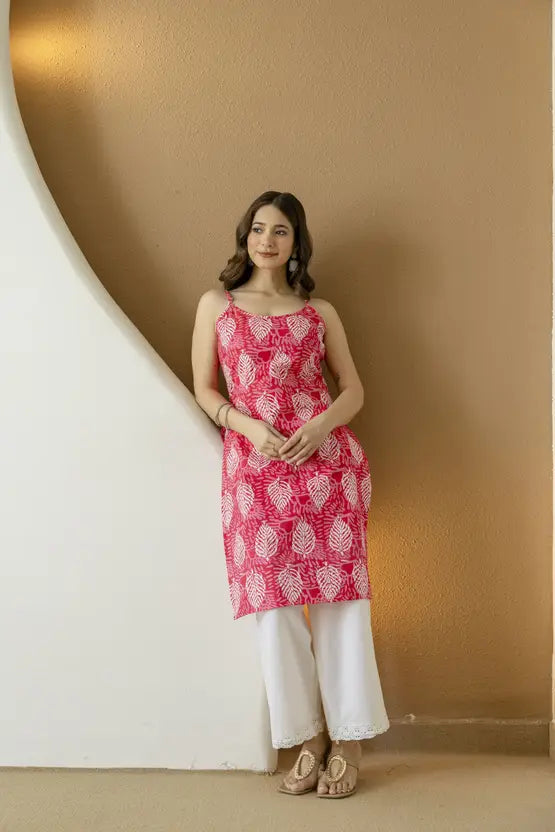 Blush Petal Cotton Printed Kurta