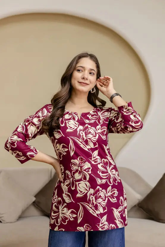 Timeless Bloom Maroon Kurta