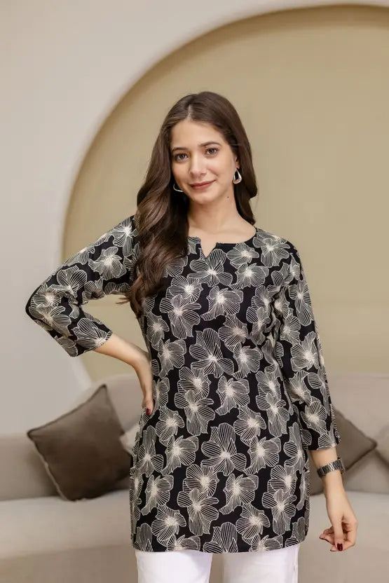 Timeless Bloom Noir Kurta