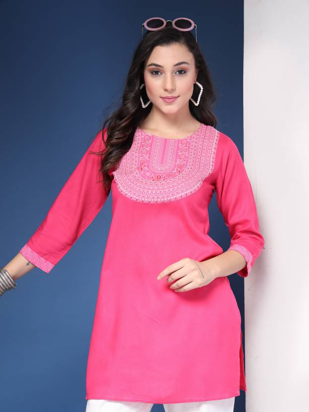 Pink Harmony Viscose Kurta