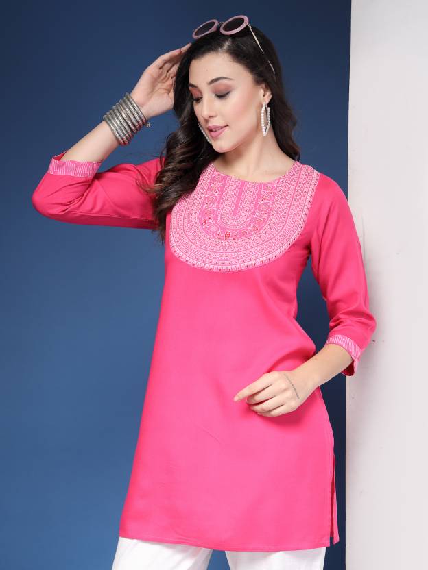 Pink Harmony Viscose Kurta