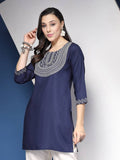 Blue Horizon Embroidered Kurta