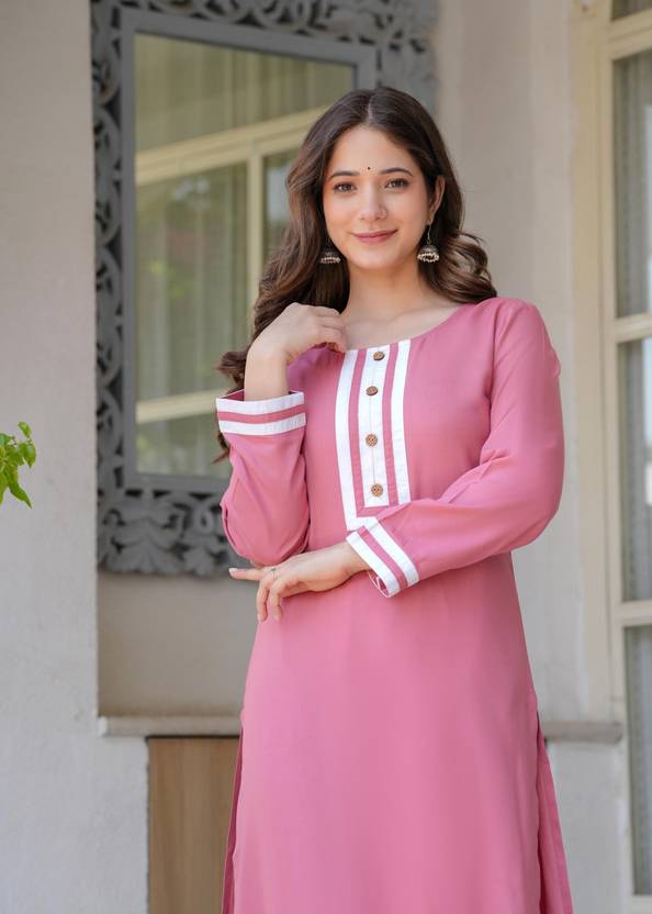 Peach Blossom Straight Kurta
