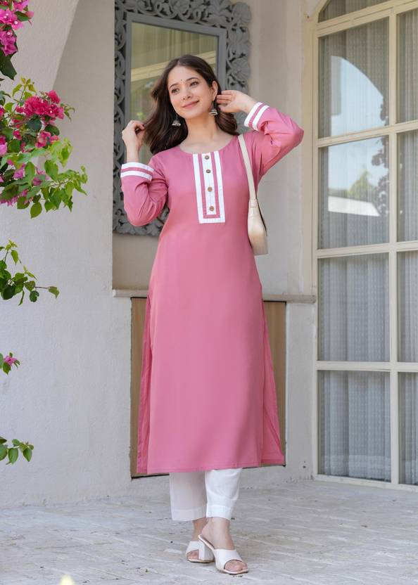 Peach Blossom Straight Kurta