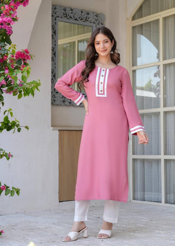 Peach Blossom Straight Kurta