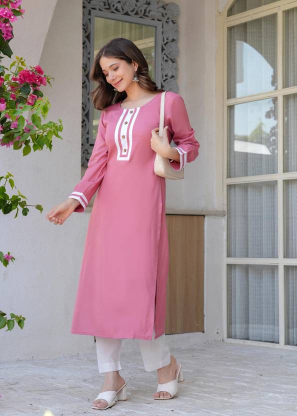 Peach Blossom Straight Kurta