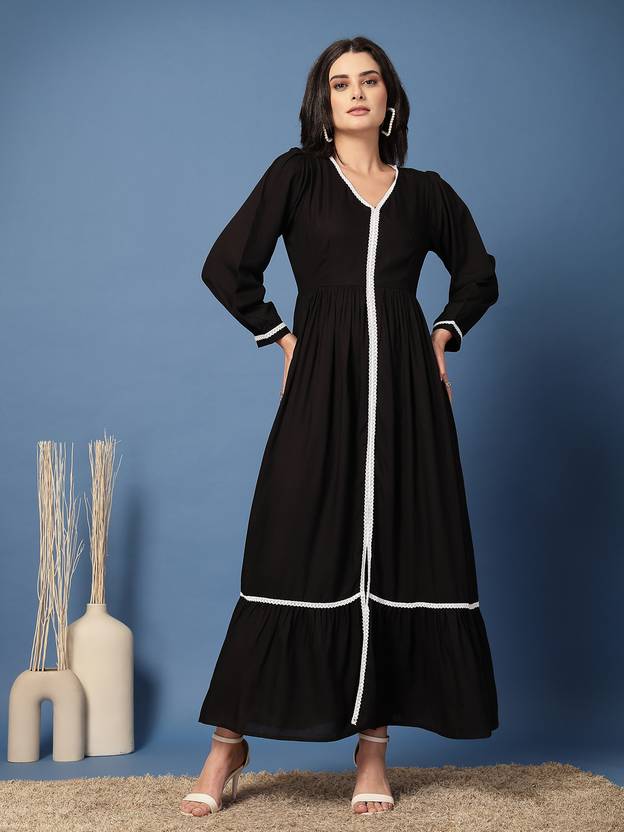 Midnight Muse Fit & Flare Maxi Dress