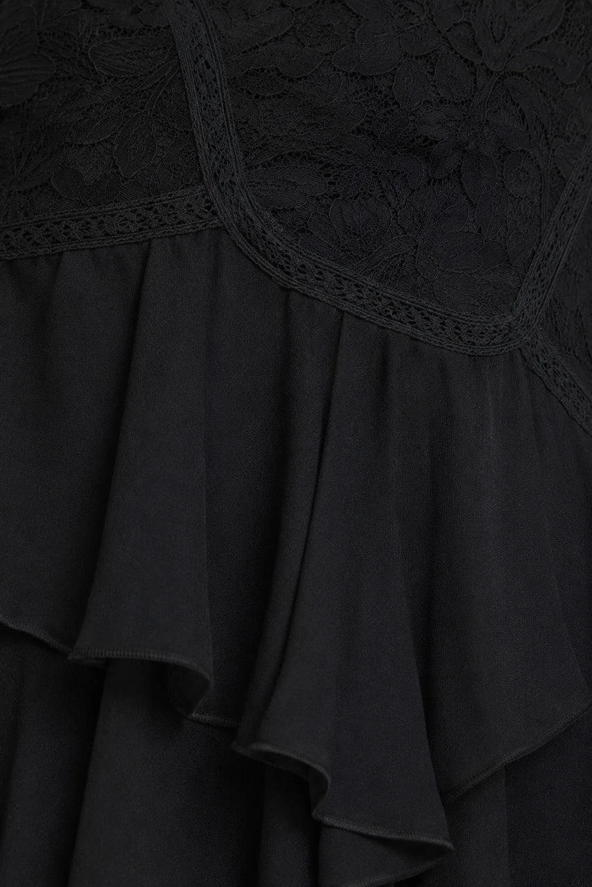 Noir Elegance A-Line Skirt