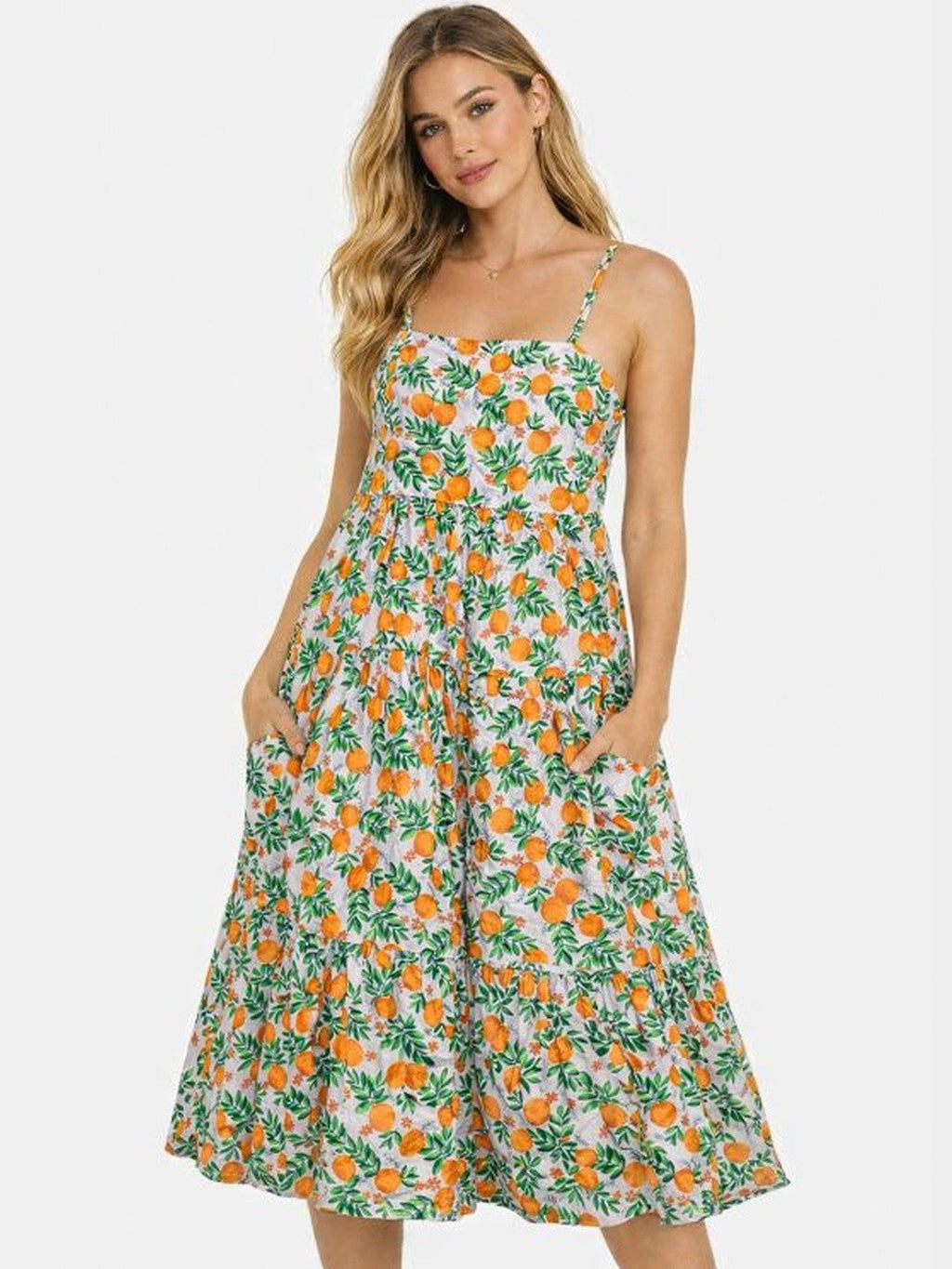 Blossom Breeze A-Line Midi Dress